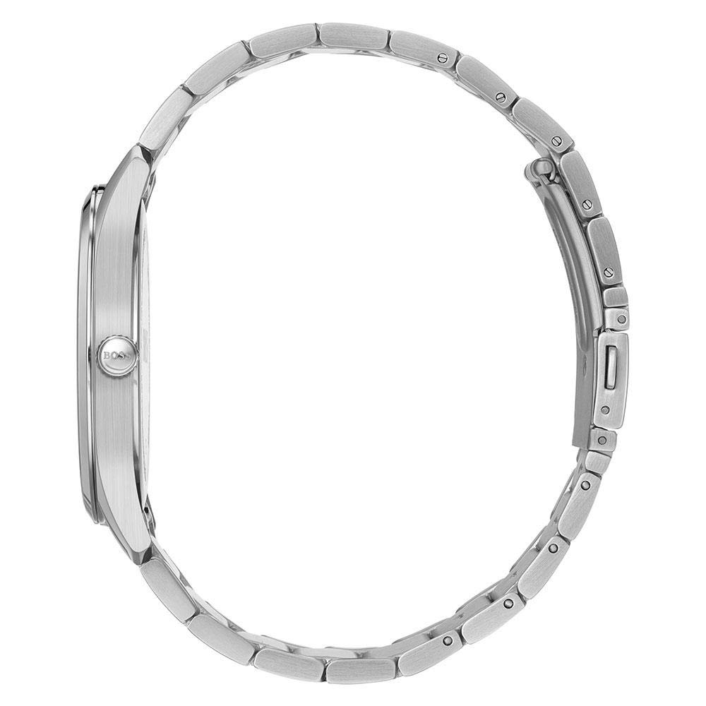 Hugo Black Men's Quartz Watch - Stainless Steel Strap, Silver & Black Dial, 20mm - Perfect for Business, Casual & Formal Occasions