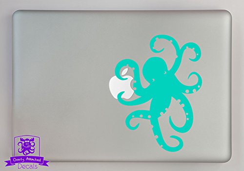 Premium Octopus Vinyl Decal for 13 Inch Laptop - Mint Green Waterproof Sticker - Perfect for MacBook, Dell, HP Laptops - Great for Office, School & Personalization