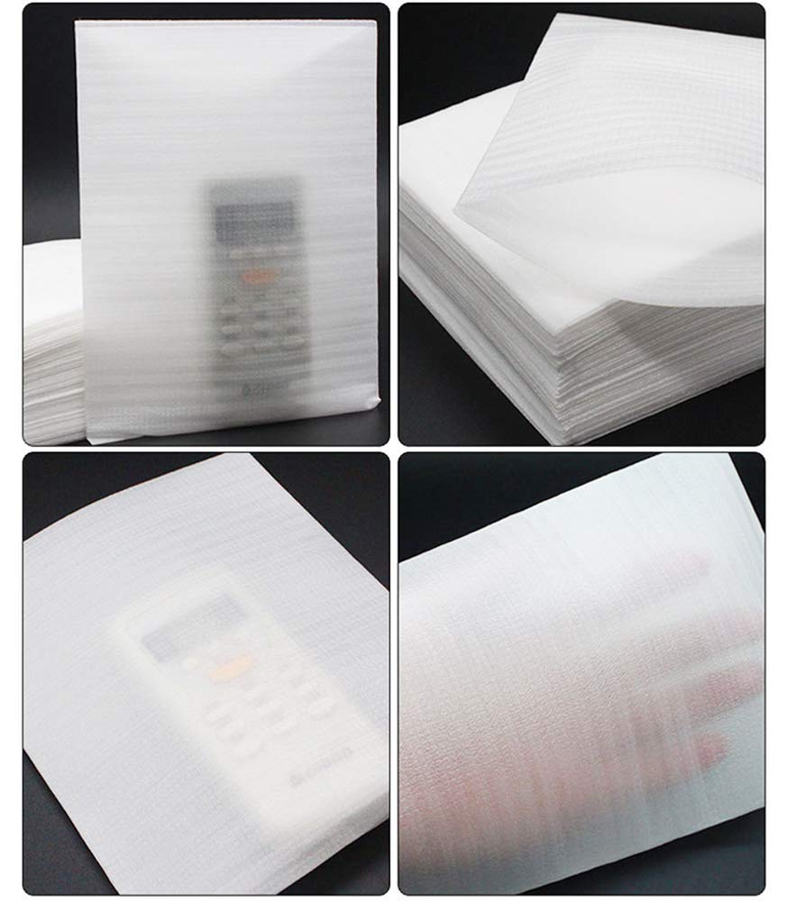 100 PCS Moistureproof Foam Pouches - Shockproof Foam Wrap Sheets for Packing & Cushioning - Waterproof Protective Packaging Supplies for Fragile Items - Ideal for Home Shipping, Electronics & Glassware Protection