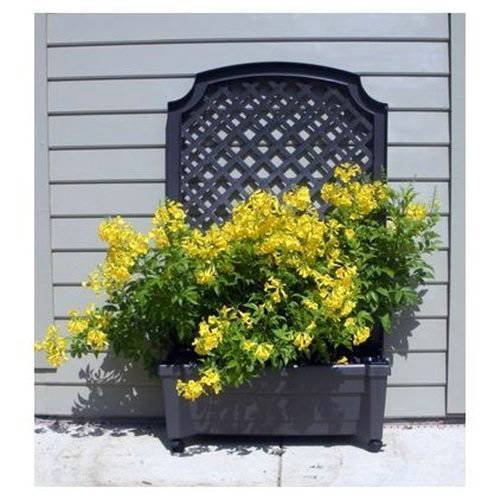 Modern Grey Rectangular Planter Box - Durable Outdoor Garden Container for Plants, Flowers & Herbs - Perfect for Patio, Balcony & Home Decor