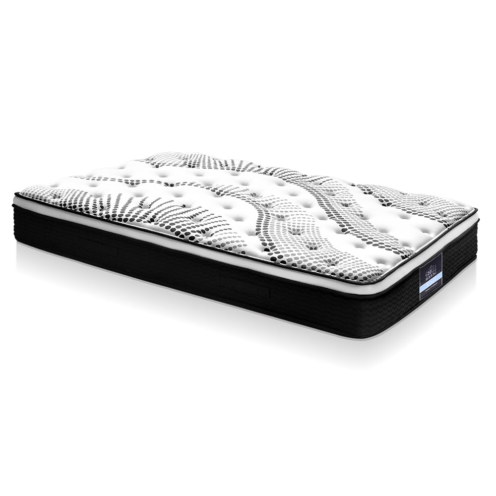Como Euro Top Pocket Spring Mattress 32cm Thick King Single - Premium Support for Back Pain Relief, Ideal for Guest Rooms & Small Bedrooms