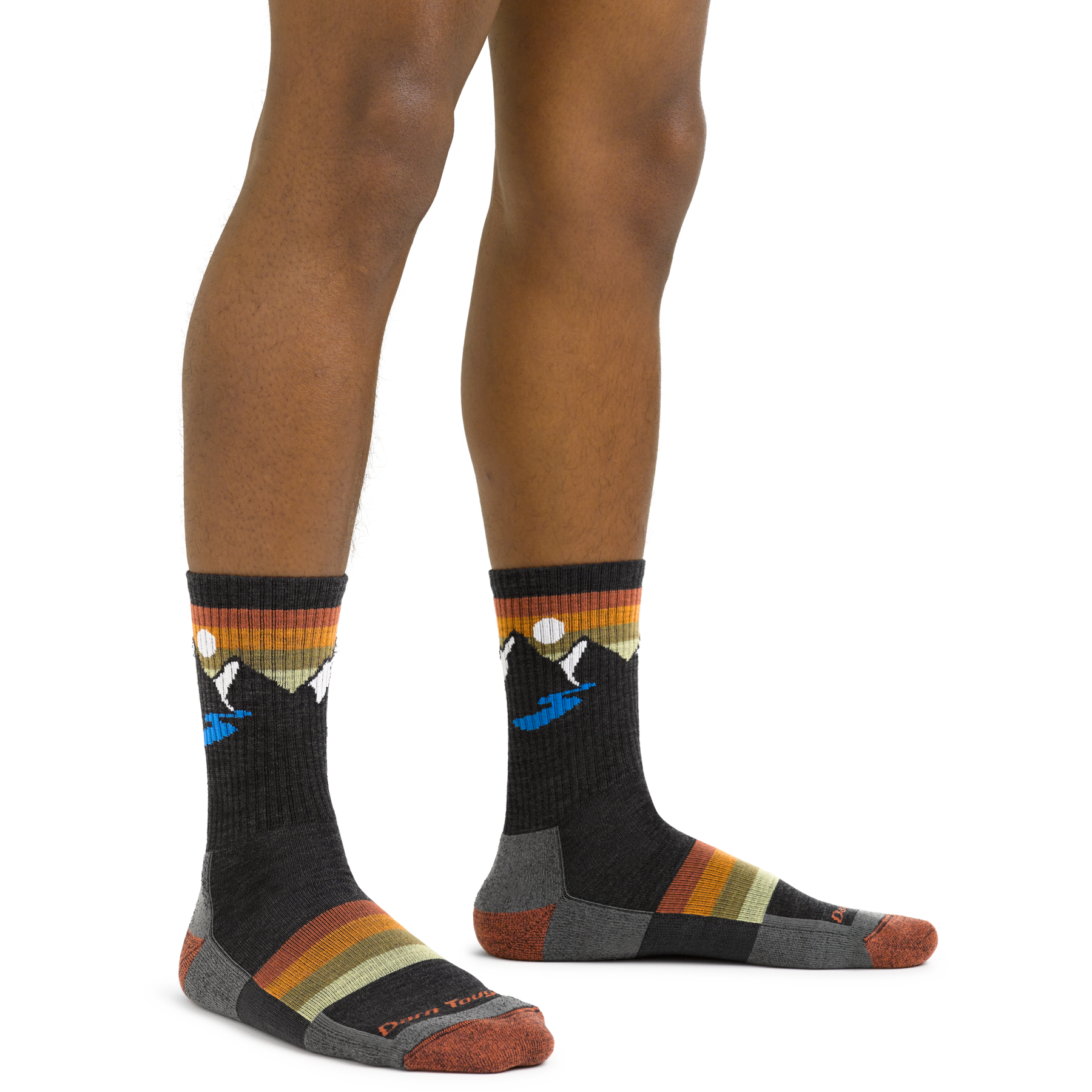 Darn Tough 1997 Sunset Ridge Micro Crew Lightweight Cushion Socks for Men - Hiking, Running & Outdoor Activities
