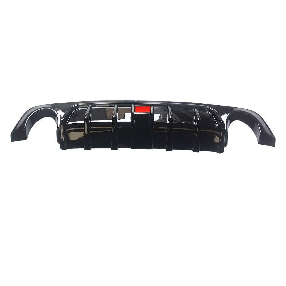 Gloss Black Rear Diffuser with Brake LED for 2018-2024 Infiniti Q50 | Lower Bumper Splitter Lip Spoiler | Enhances Aerodynamics & Sporty Style for Street Racing & Car Shows