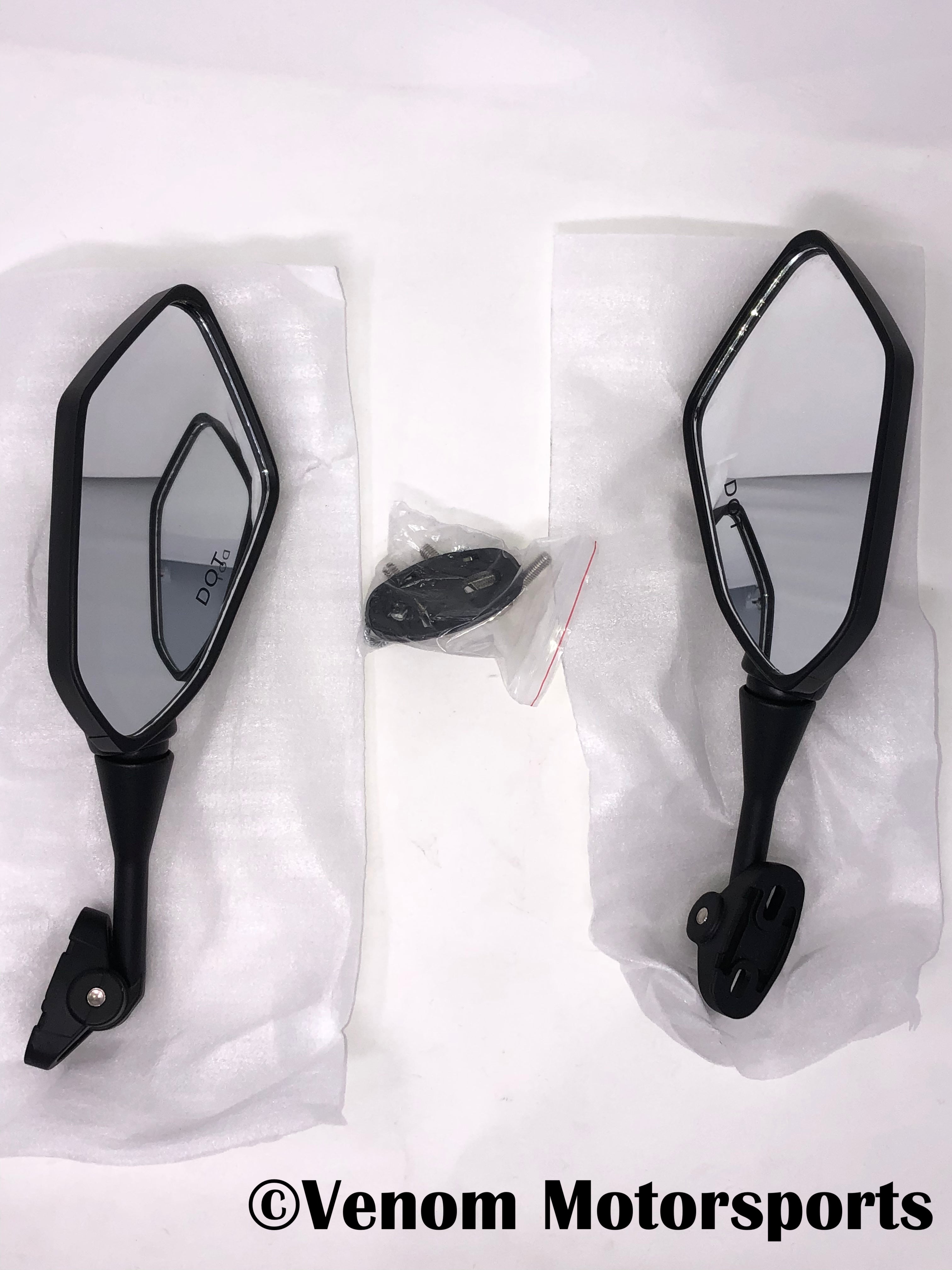 Venom X22 125cc Dirt Bike Motorcycle - Universal Side Mirror Set (125001099) for Off-Road, Trail Riding & Urban Commuting