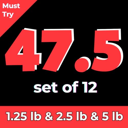 G. Set of 47.5 lb (1.25 lb four, 2.5 lb four & 5 lb eight)