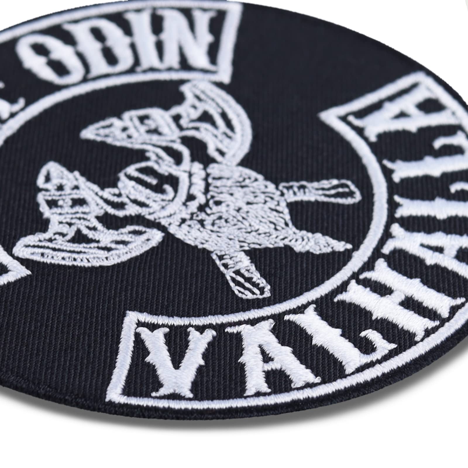 Sons of Odin Valhalla Iron-On & Sew-On Viking Patches for Bikers, Motorcycle Riders, Jackets & Jeans | 3.54x3.54 Inch Embroidered Applique | Perfect for Motorcycle Gear, Viking Costumes & DIY Crafts