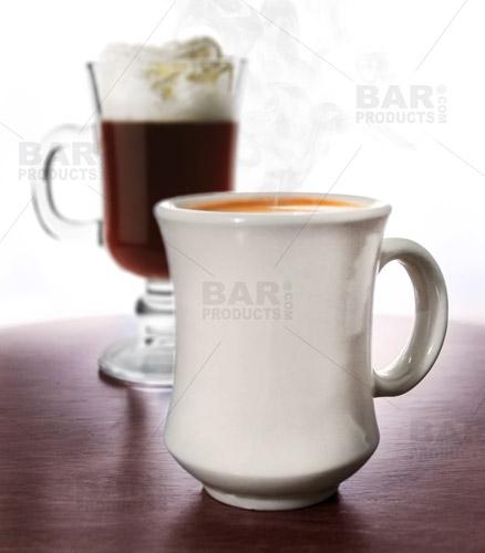 Premium Bone White Ceramic Coffee Mug - 7.5oz Bell-Shaped Tea Cup with Handle - Perfect for Home, Office & Gift Giving - Ideal for Coffee, Tea, Hot Chocolate & Soups