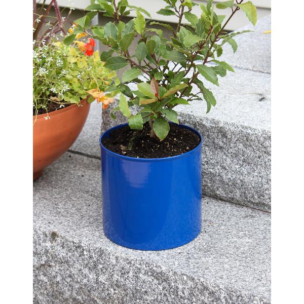 Eileen Planter with Steel Patina Pot - Modern Indoor/Outdoor Flower Pot for Home Decor, Office Plants & Garden Decorations