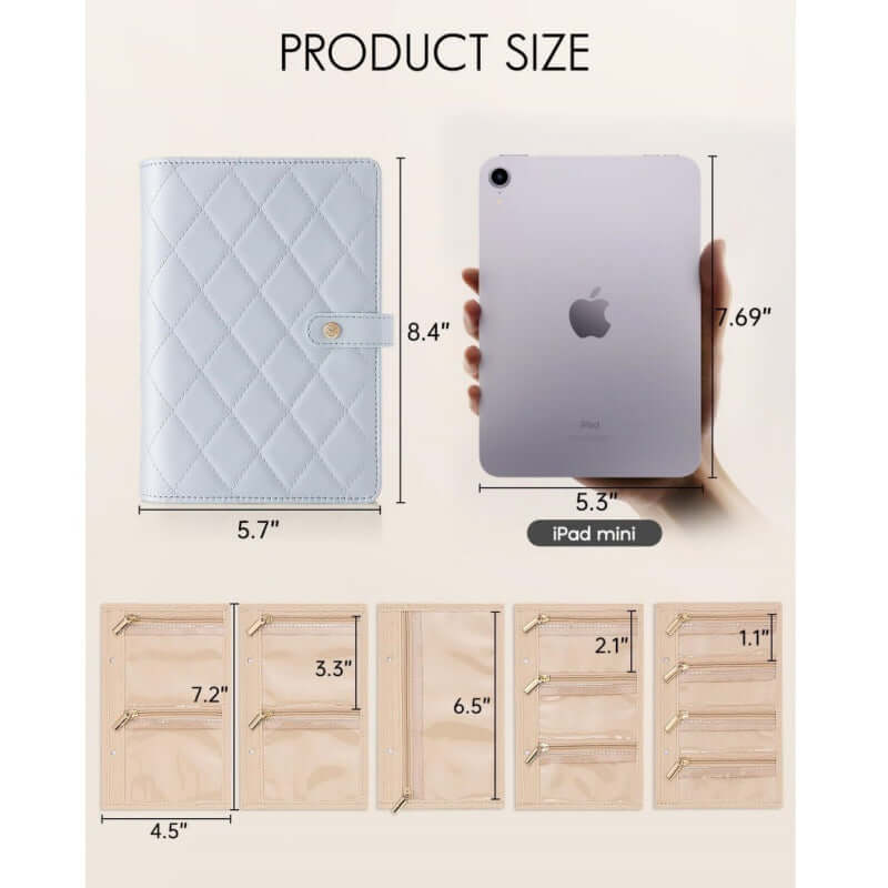 Premium Jewelry Organizer Case - Zippered Binder Book with Storage Pouch | APJ313 | Perfect for Travel, Home & Gift Giving