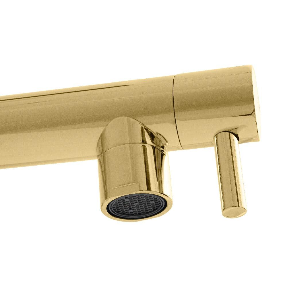 ZLINE Van Gogh Pull Down Spring Kitchen Faucet with Pot Filler in Polished Gold - High Arc Commercial Style Faucet for Modern Farmhouse & Restaurant Kitchens (VNG KF PG)