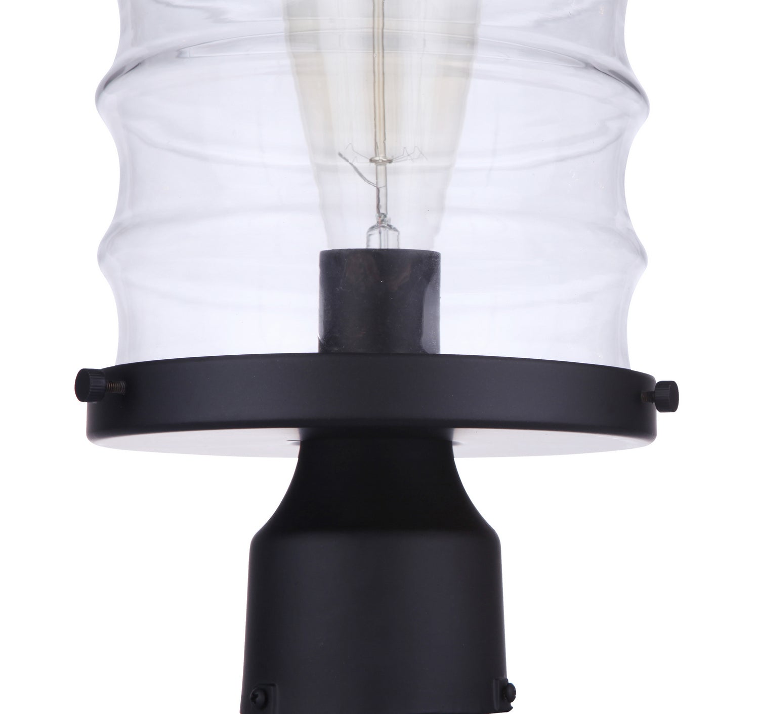 Canon One Light Outdoor Post Mount in Midnight - Durable Black Exterior Light Fixture for Patio, Garden, and Driveway Lighting