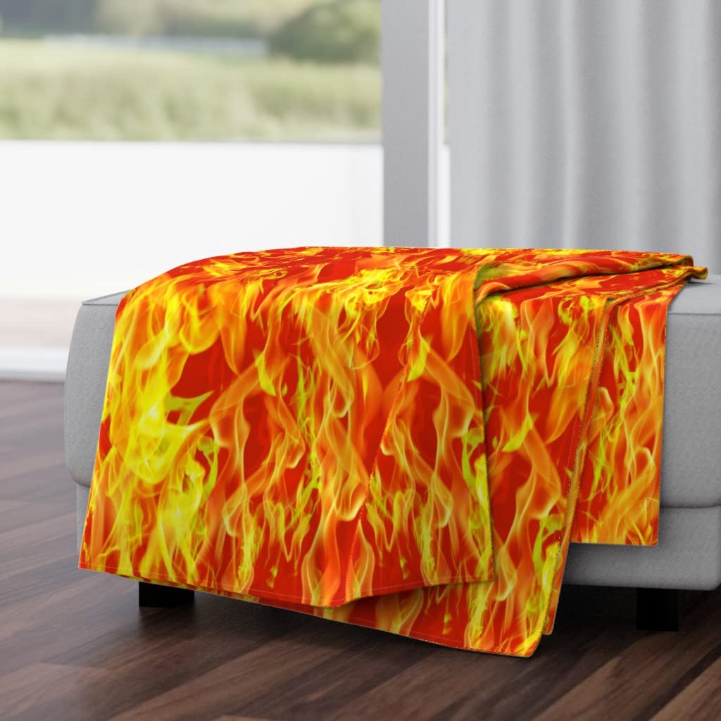 Luxe Velvet Throw Blanket 50x70 Inches - Soft Red Hot Fire Novelty Print Blanket for Couch, Bed & Home Decor | Cozy Gift Idea for Women & Girls