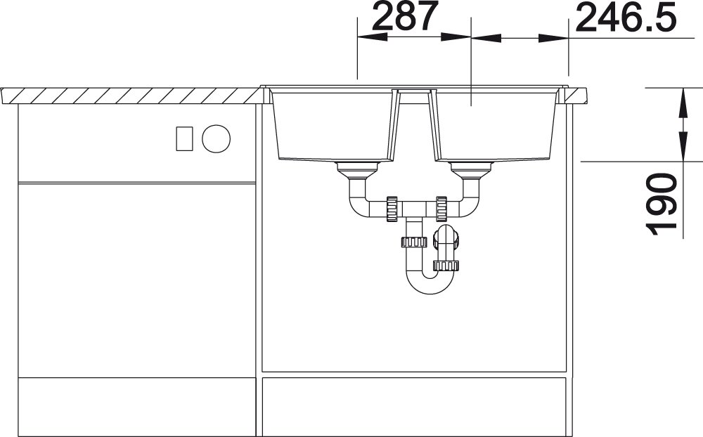 Blanco Lexa 8-Inch Undermount Kitchen Sink - Silgranit PuraDur Composite Granite, Durable & Scratch-Resistant, Gray (Model 518862) | Perfect for Small Kitchens, RVs & Bathroom Vanities