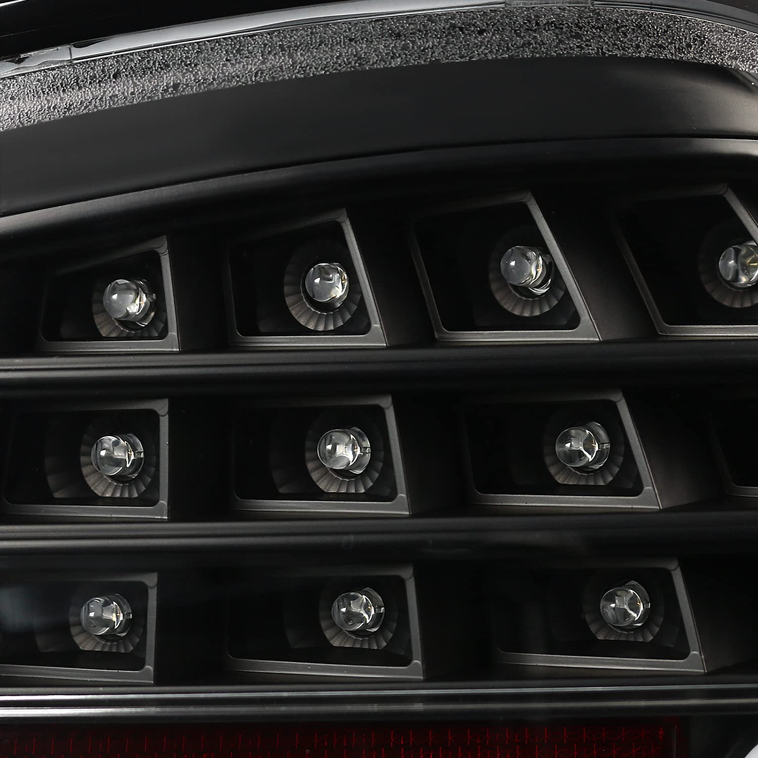 Spec-D Tuning Black LED Tube Tail Lights for 2005-2008 BMW E90 3-Series 4-Door Sedan - Left & Right Pair Assembly - Enhanced Night Visibility & Modern Style for Daily Driving & Car Shows