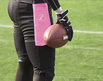 25 Pack Pink Ribbon Football Towels for Breast Cancer Awareness - Soft Sports Towels for Fundraising Events, Games & Gyms - Bulk Set of 25 Support Towels
