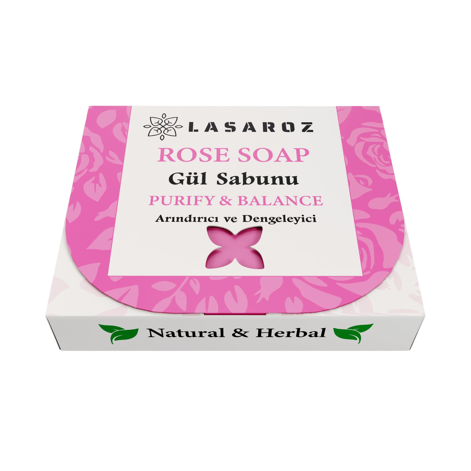Organic Bar Soap with Natural Oils - Moisturizing Skin Care Cleanser for Face, Body & Hair | Handmade Rose Scented Soap | Gentle Bath Wash for Dry, Sensitive Skin | Perfect for Shower, Travel & Gift Giving