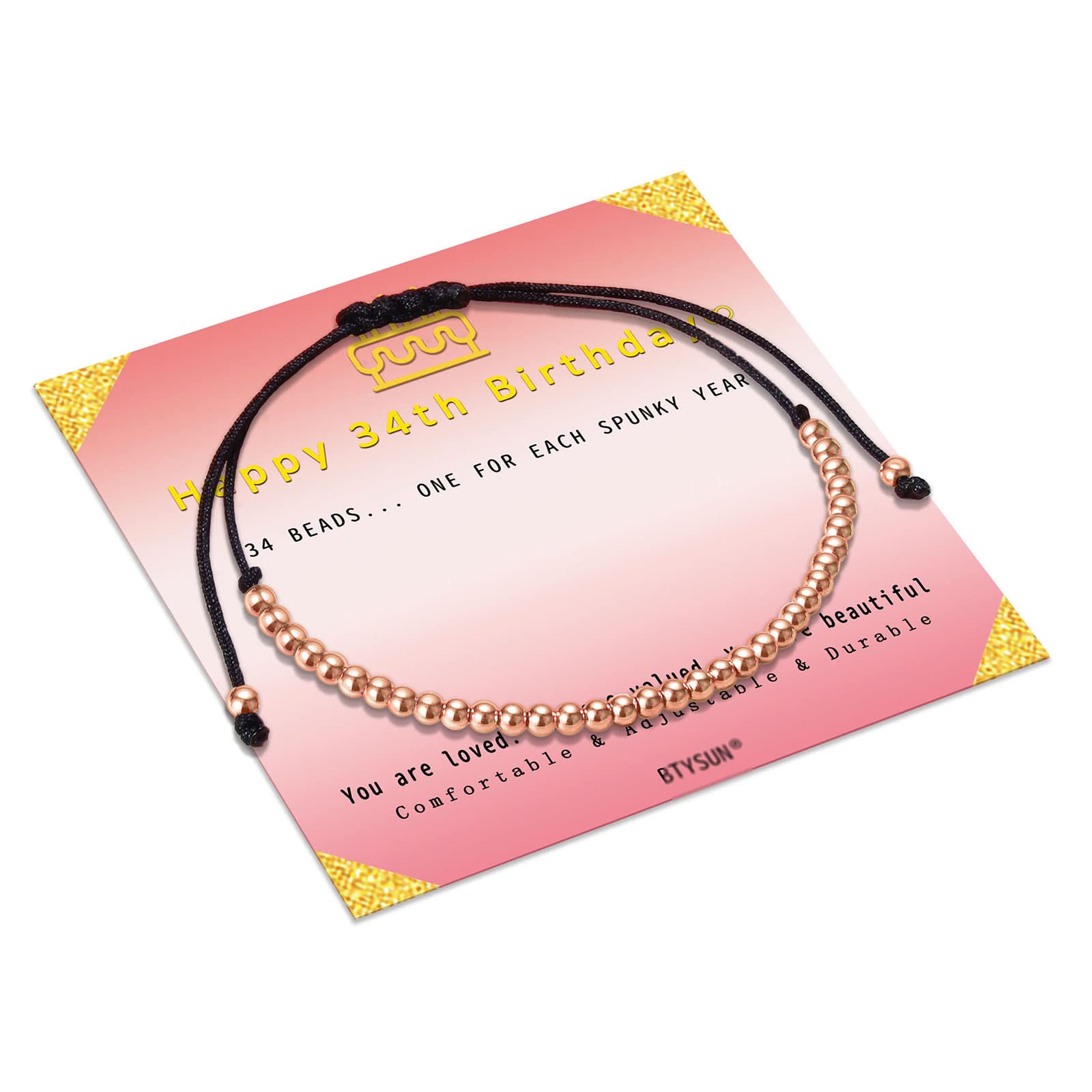 Adjustable Birthday Bracelets for Women & Teen Girls - Silver/Gold/Rose Gold Beaded Link Bracelet Jewelry Gift for Daughter, Girlfriend, Wife, Sister & Best Friend - Perfect for Birthdays, Christmas & Special Occasions
