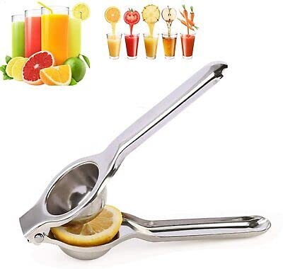 Premium Stainless Steel Lemon Squeezer - Heavy Duty Manual Citrus Juicer with Non-Slip Handles - Perfect for Lime, Orange & Grapefruit - Ideal for Cocktails, Baking & Healthy Juicing at Home