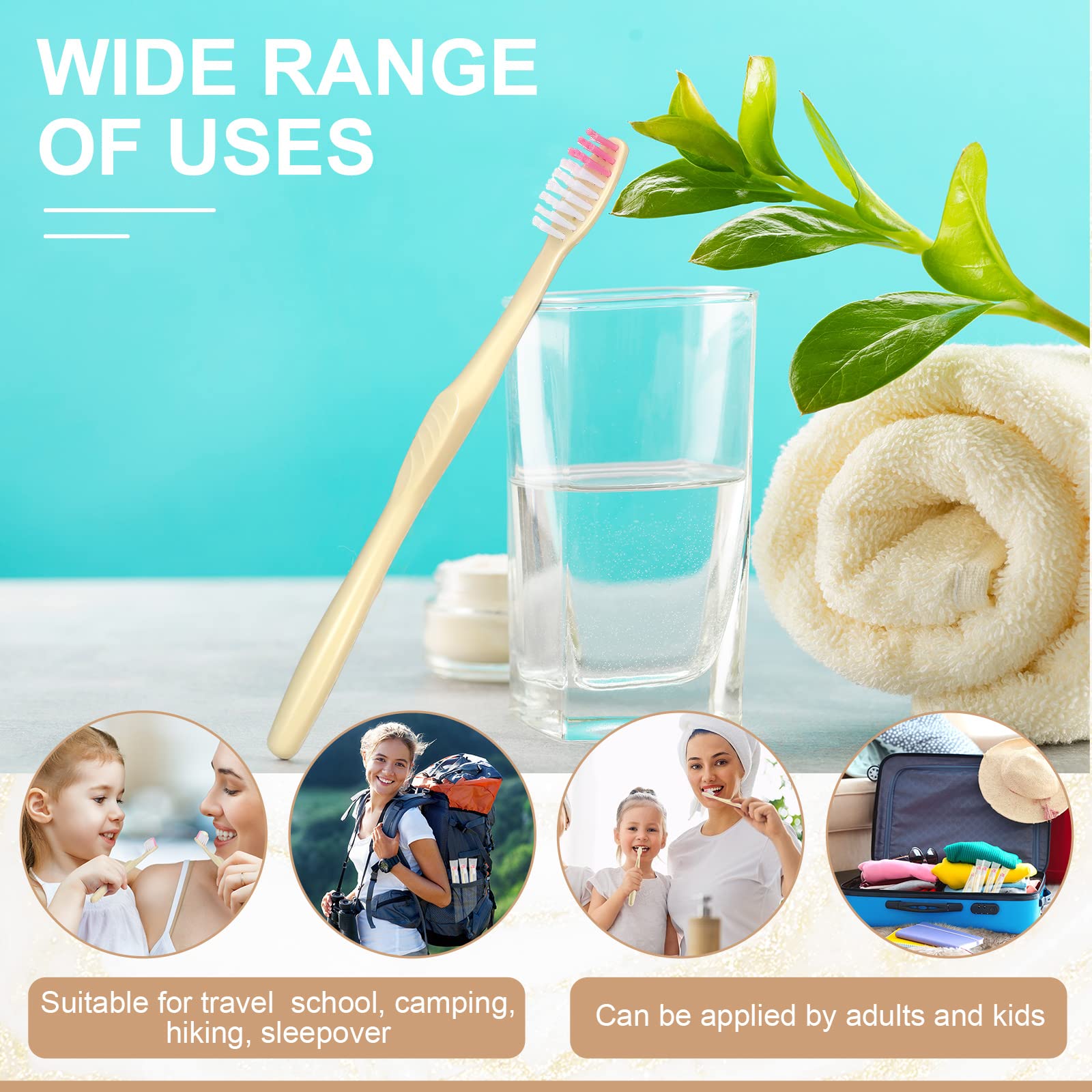800 Pcs Disposable Toothbrushes Bulk - Individually Wrapped Soft Bristle Travel Toothbrushes for Adults & Kids | Perfect for Hotels, Camping, Office, Shelters & Emergency Kits | Eco-Friendly Oral Care Solution