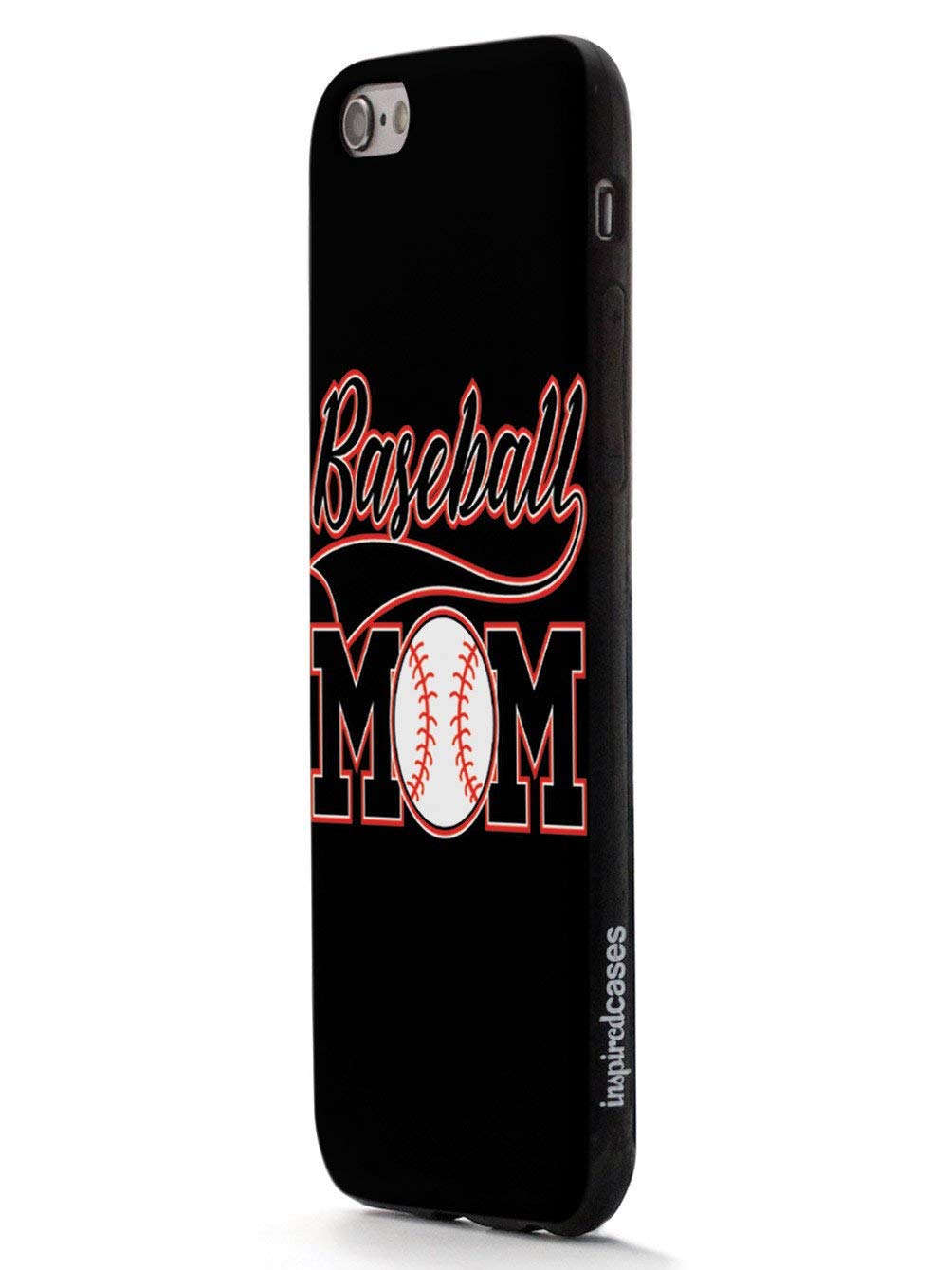 Inspired Cases for iPhone 12 Pro Max - 3D Textured Protective Phone Cover with Baseball Mom Design (Black) - Shockproof & Anti-Scratch Case for Apple iPhone 12 Pro Max - Perfect for Sports Moms & Active Lifestyles