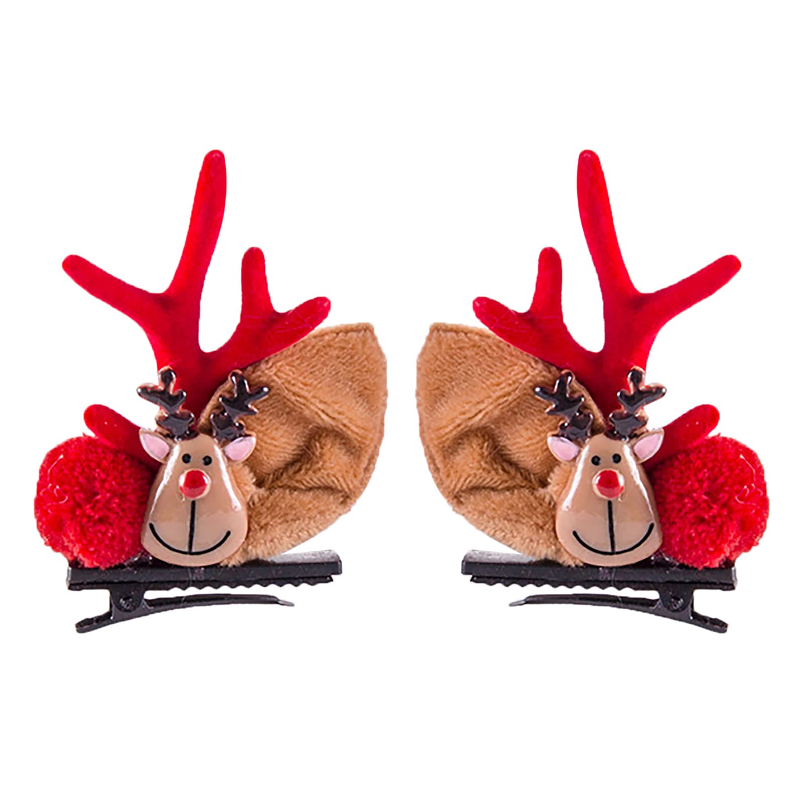 Christmas Decorations for House Indoor & Outdoor, Holiday Party Decor, Festive Antler Hairpins - Gold Glitter Hair Clips for Kids, Creative Christmas Gifts for Children (Perfect for Christmas Parties, Tree Decorating & Festive Photo Props)
