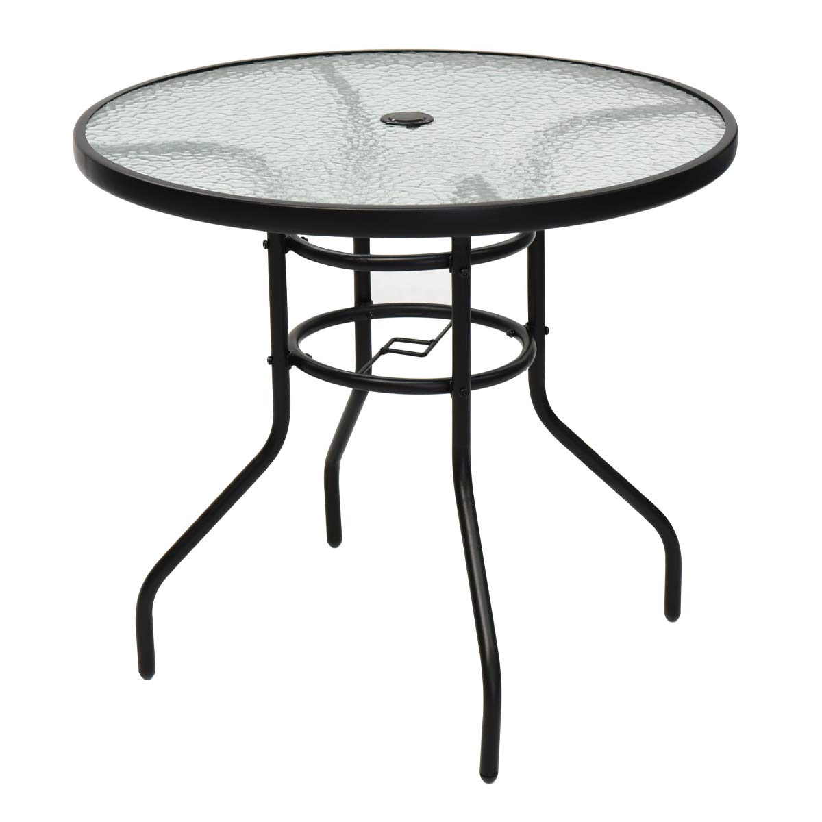 SAFSTAR 5-Piece Patio Dining Set - 4 Folding Wicker Chairs with 28