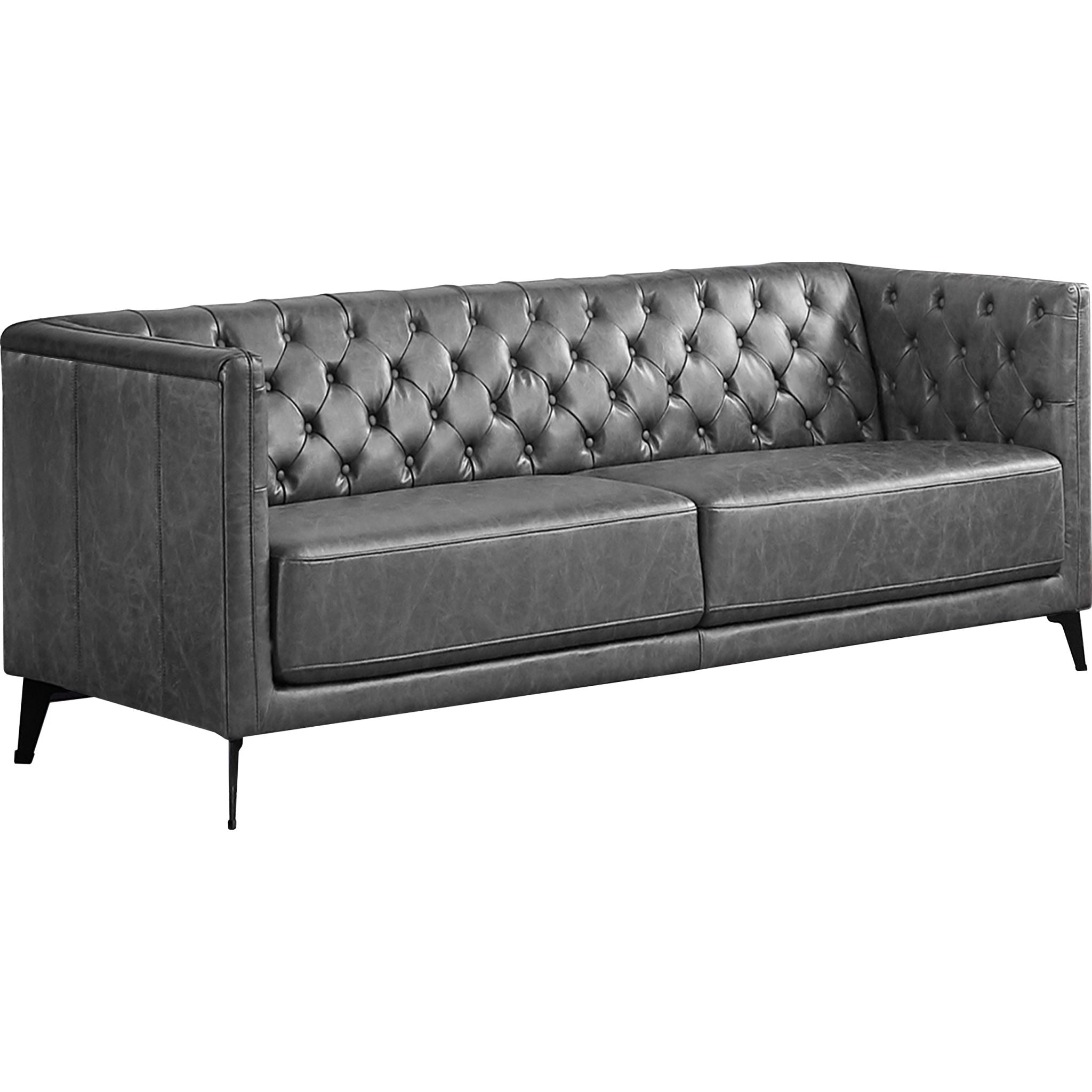 Armia Loveseat Sofa - Modern Cement Gray Fabric Couch for Living Room, Small Space, Apartment & Office - Comfortable 2-Seater with Sturdy Frame & Soft Cushions