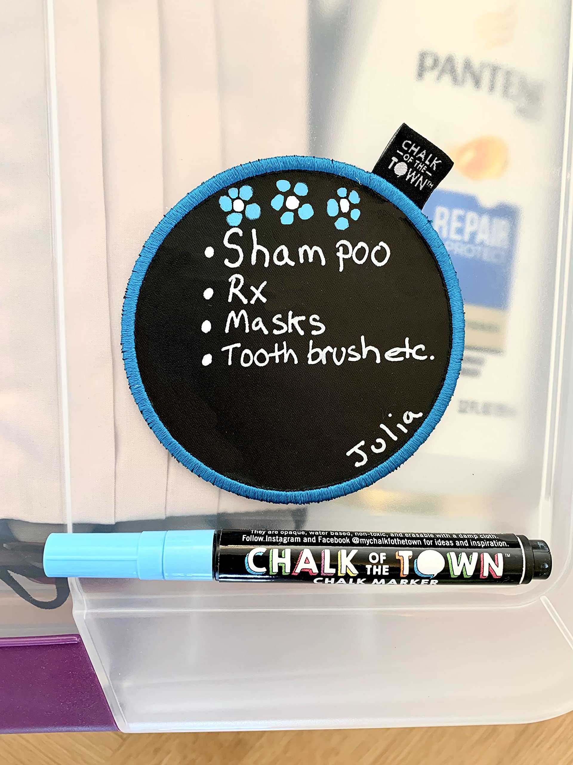 Reusable Chalkboard Sticker for Laptops, Lockers & Lunch Boxes - Includes 2 Chalk Markers - Perfect for School, Office & Home Organization