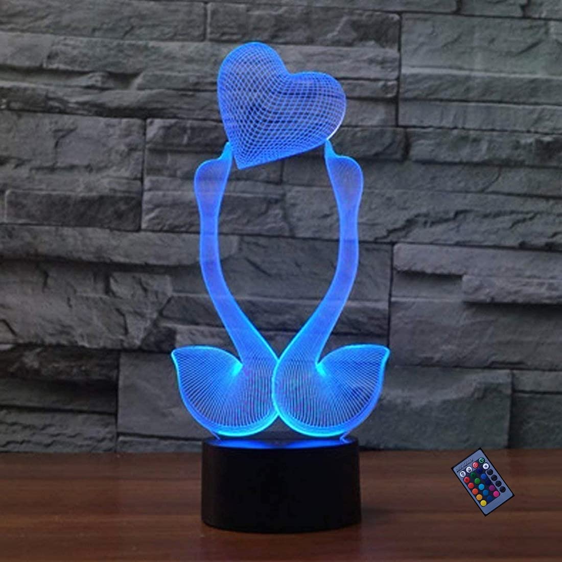 3D Swan Night Light with 16 Color Changing LED, USB Powered, Remote Control & Touch Switch - Romantic Bedroom Decor, Kids Nightlight, Desk Lamp for Home Office