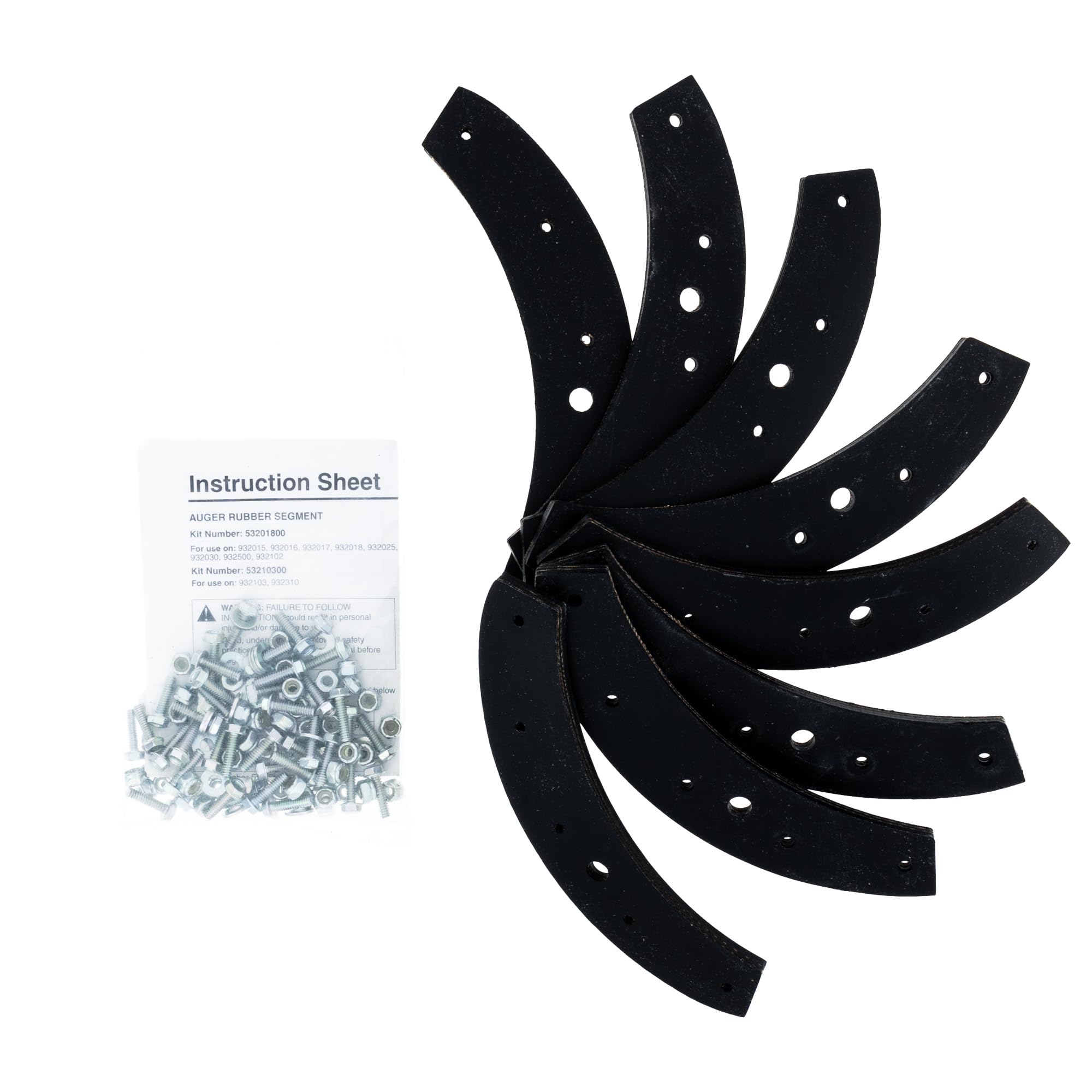 Ariens OEM Rubber Auger Rake Edge with Hardware 53201800 - Compatible with Snow Blowers - Perfect for Winter Snow Removal and Driveway Maintenance
