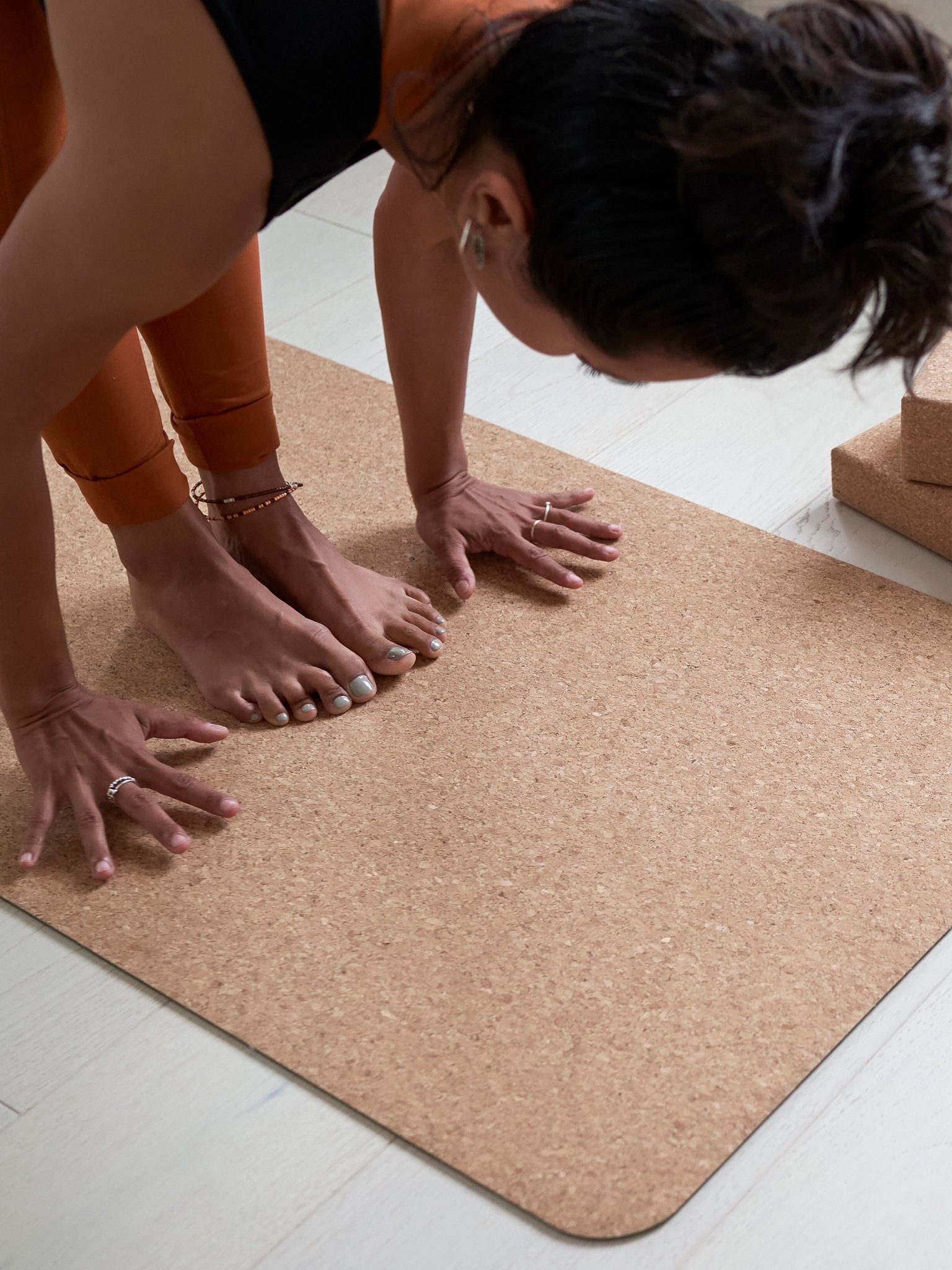 Eco-Friendly Cork Yoga Mat Set of 6 - Non-Slip, Sustainable & Durable for Hot Yoga, Pilates & Home Workouts
