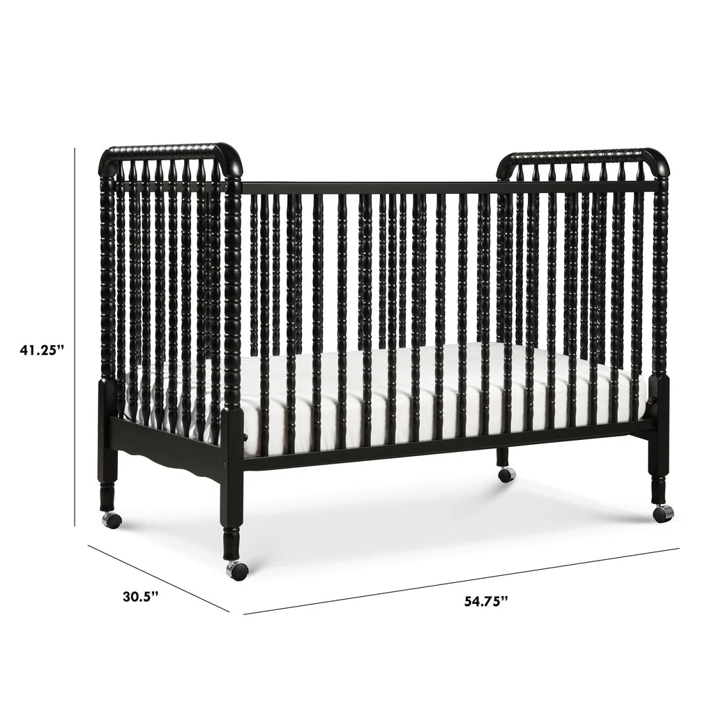 Jenny Lind 3-in-1 Convertible Baby Crib - White Wooden Crib with Toddler Bed & Daybed Conversion - Perfect for Nursery, Bedroom & Guest Room