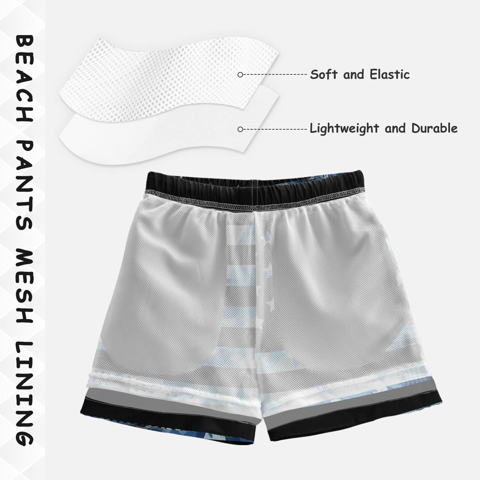 **Senya Boys Swim Trunks - USA Flag & Desert Camo Beach Board Shorts for Kids & Toddlers | Quick-Dry Swimwear for Pool, Beach & Summer Activities**