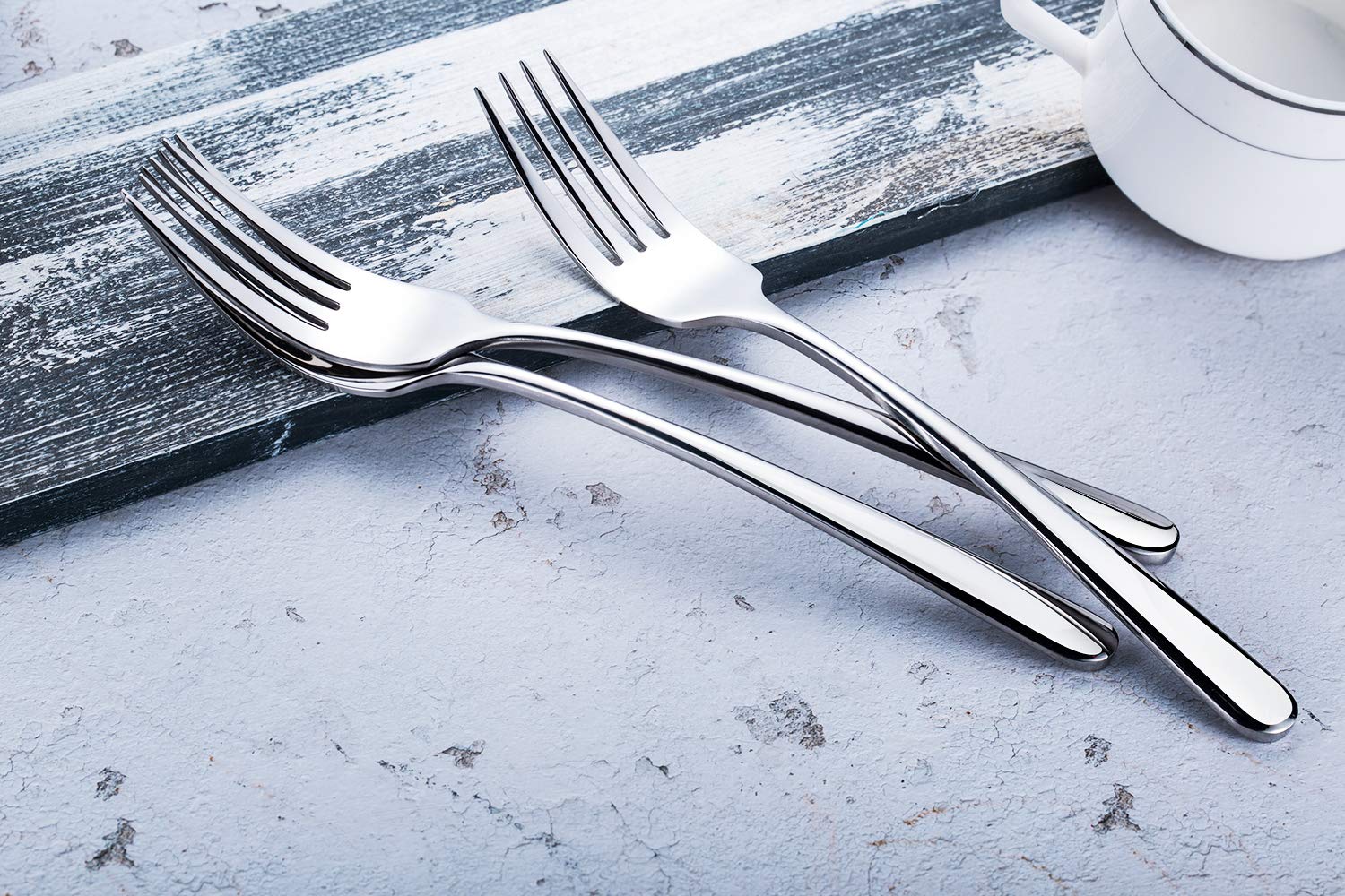 Premium 304 Stainless Steel Dinner Forks Set of 6 - Heavy Duty Flatware for Steak, Salad, Pasta - Perfect for Restaurants, Dinner Parties & Everyday Use