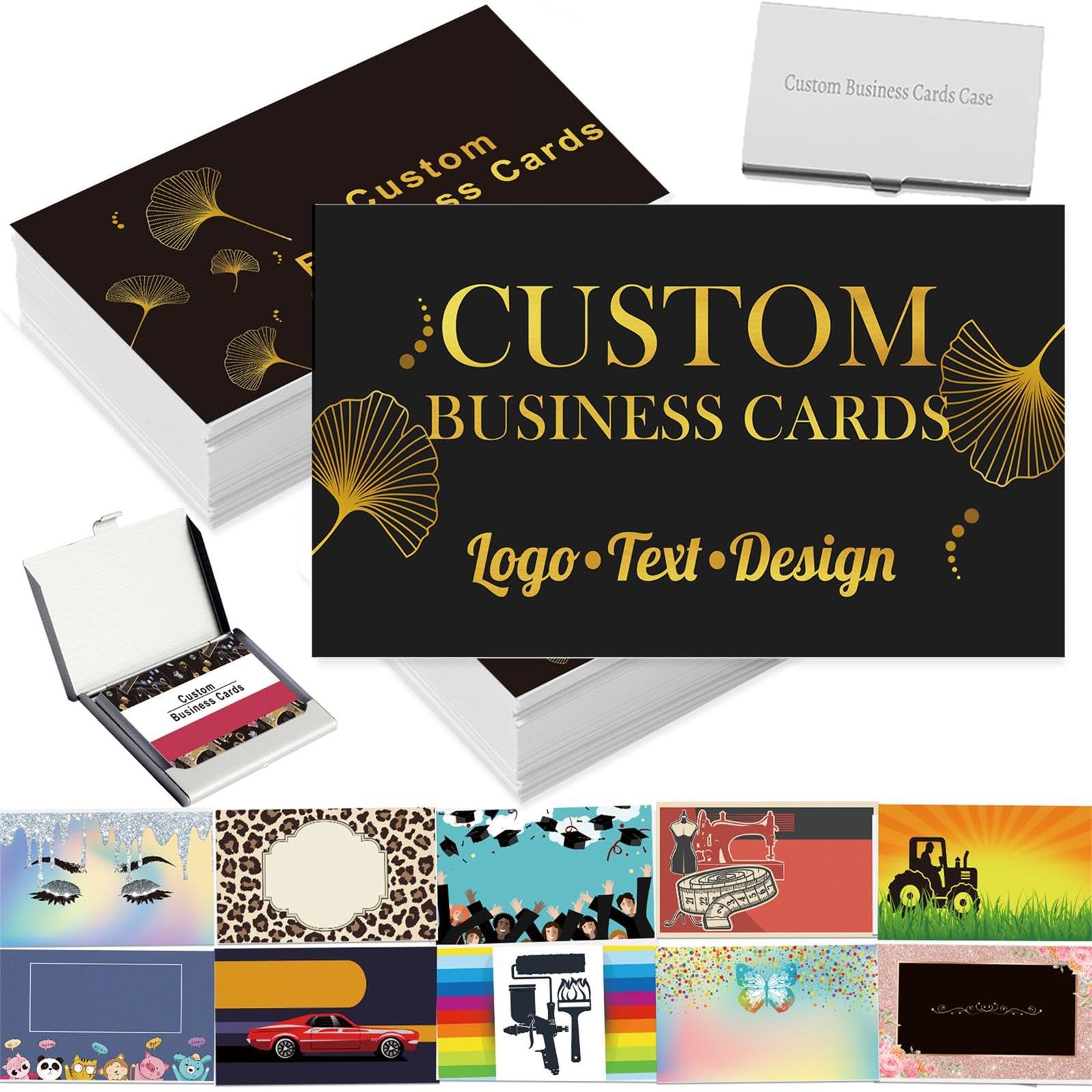 Custom Business Cards with Logo - Personalized & Printable Double-Sided Waterproof Design - 100/200/500/1000 Quantity Options for Small Business - Perfect for Networking, Branding & Professional Marketing