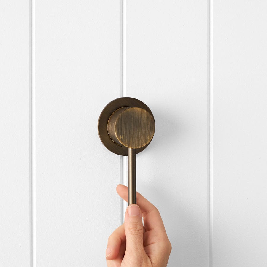 Vintage Sydney Wall Mixer in Antique Brass - Perfect for Bathroom & Kitchen Faucet Upgrade | Classic Brass Wall-Mounted Tap for Modern or Traditional Decor