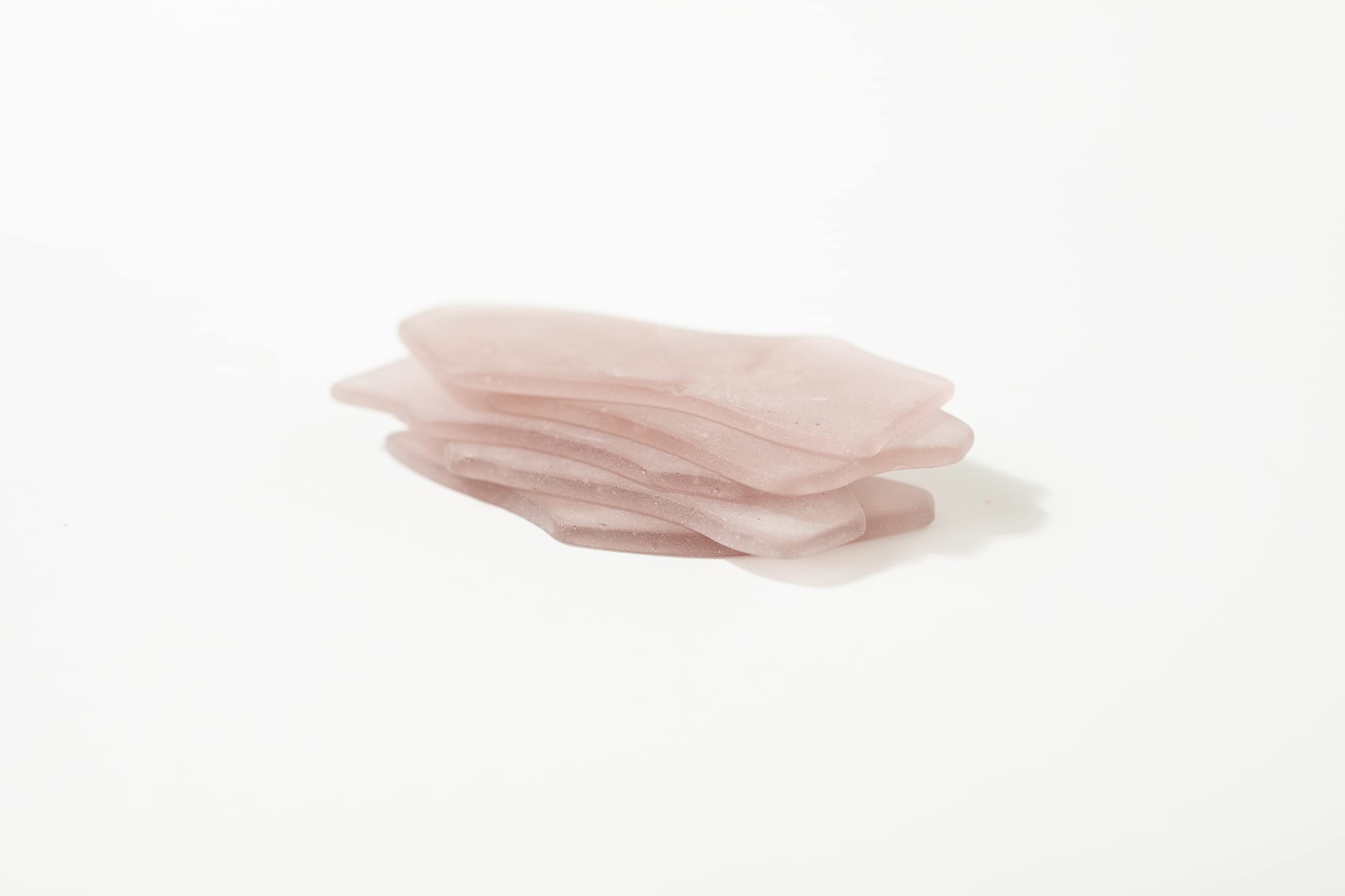 Handmade Sea Glass Place Cards - Dusty Rose Irregular Shapes for Wedding, Party & Event Table Decor