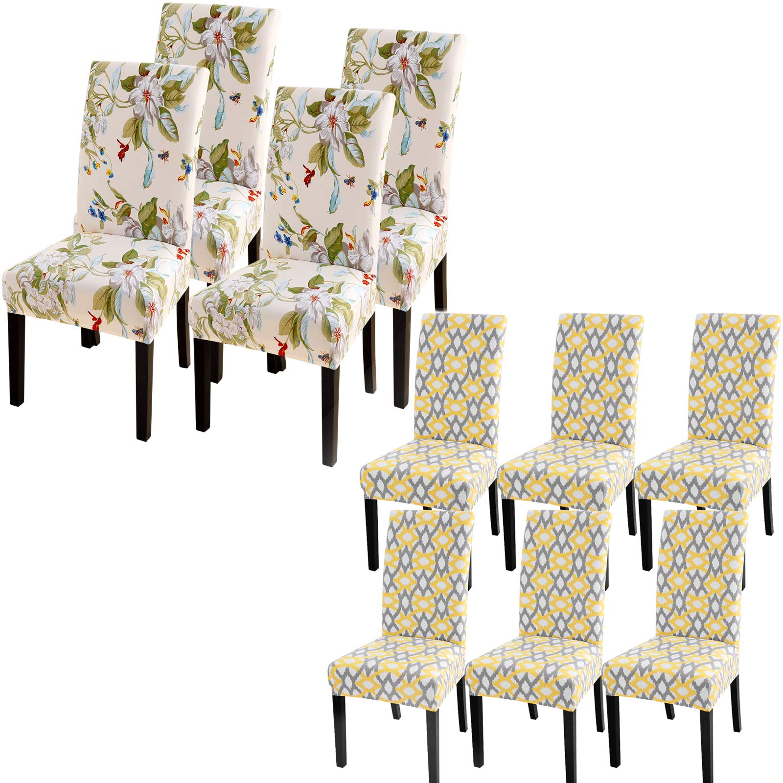 Stretch Parsons Chair Slipcovers Set of 10 - Super Fit Spandex Dining Room Chair Covers, Washable & Removable Kitchen Chair Protectors for Home, Hotel, Wedding Ceremony - Perfect for Formal Dining, Banquets & Event Decor