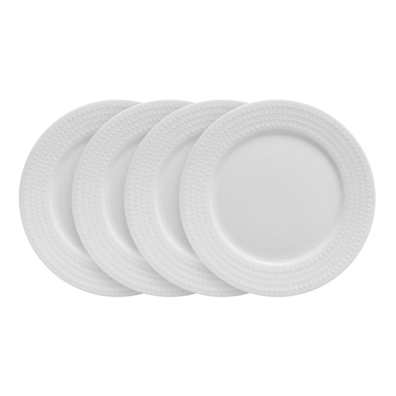 Nellie Set of 4 Elegant Salad Plates - Perfect for Dinner Parties, Family Gatherings & Everyday Dining - Durable Ceramic Appetizer Dishes for Home & Restaurant Use