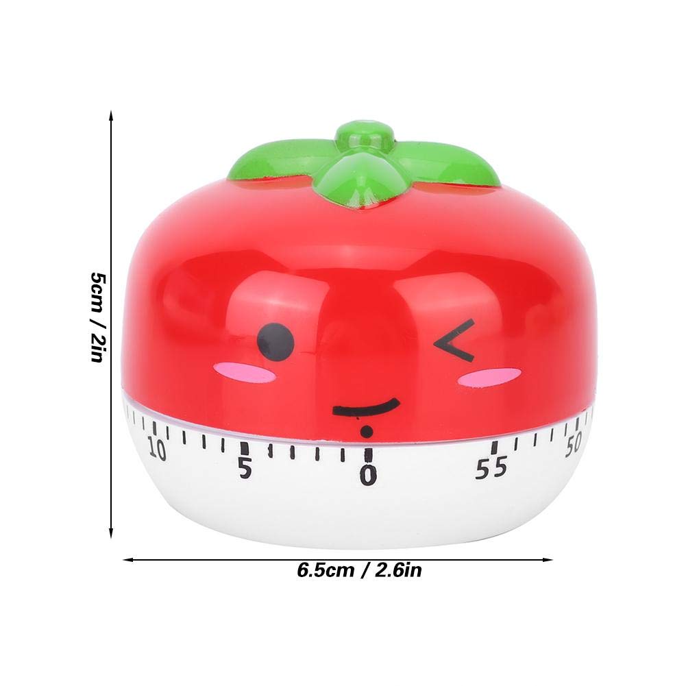 **Fdit Cute Cartoon Mechanical Kitchen Timer - Red Alarm Clock for Cooking, Baking & Study - Perfect for Home, Office & Classroom Use**