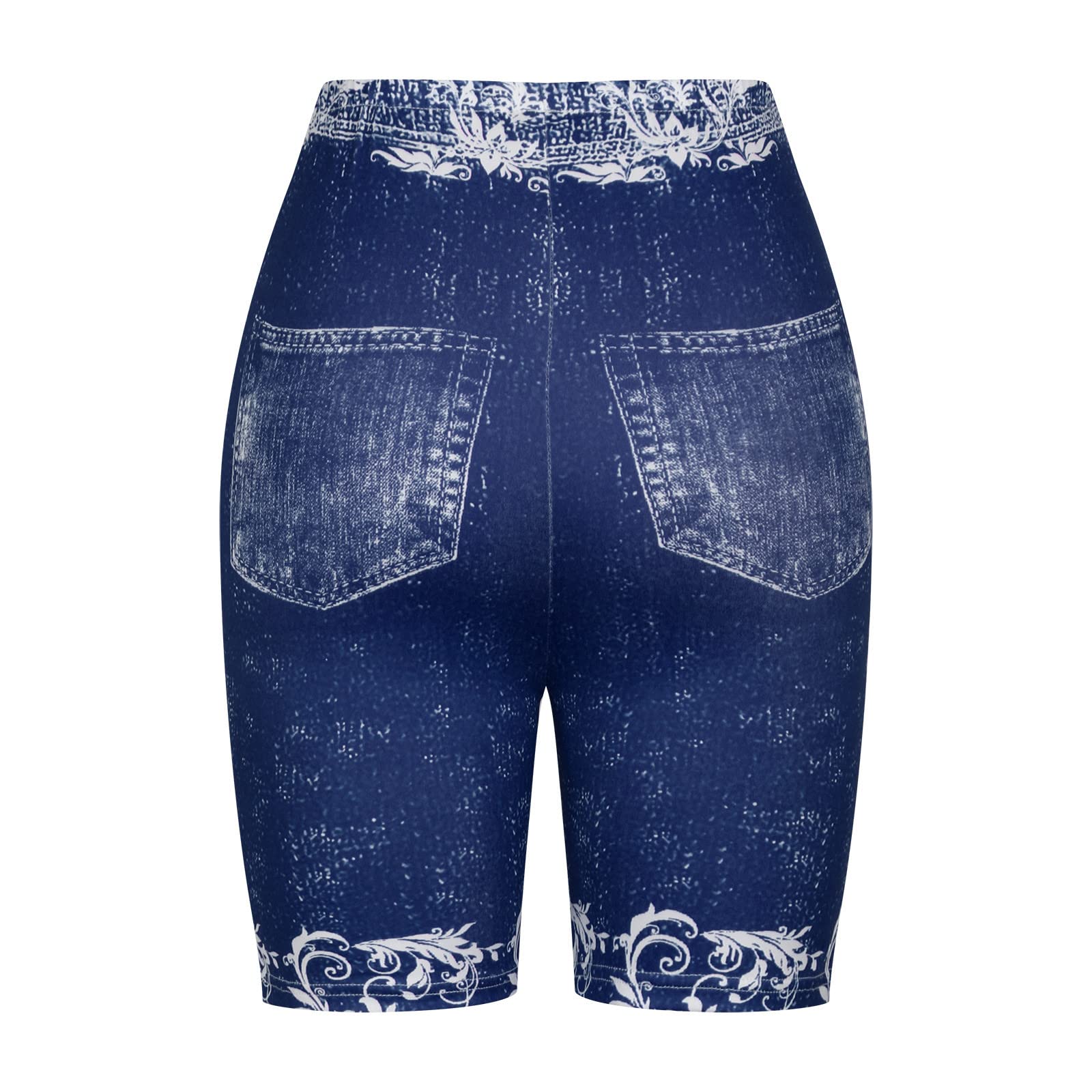 Butterfly Print Bermuda Shorts for Women - Plus Size Yoga & Workout Shorts for Gym & Casual Wear