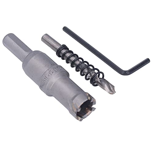 Premium Tungsten Carbide Hole Opener Drill Bit - 18mm Industrial Grade Hole Saw with Hex Screwdriver for Aluminum, Metal & Wood - Perfect for DIY Projects, Construction & Metalworking