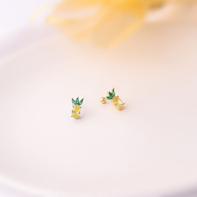 20G Mini Peach Helix Anti Tragus Fruit Stud Earrings - Dainty Cartilage Piercing Jewelry for Women | Perfect for Everyday Wear & Special Occasions