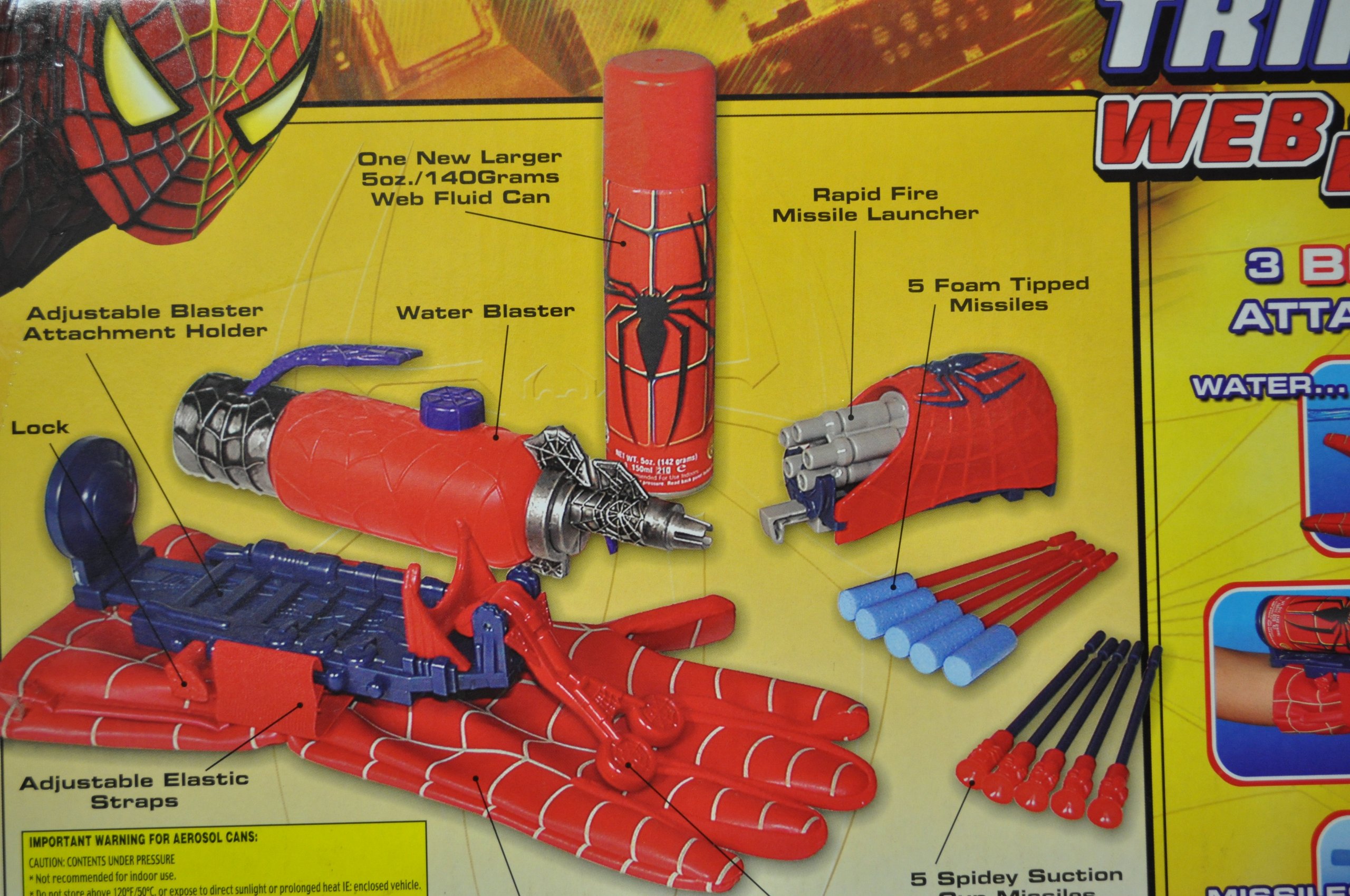 Spider-Man 2 Triple Action Web Blaster Toy - Marvel Superhero Role Play for Kids | Outdoor Play & Cosplay Fun