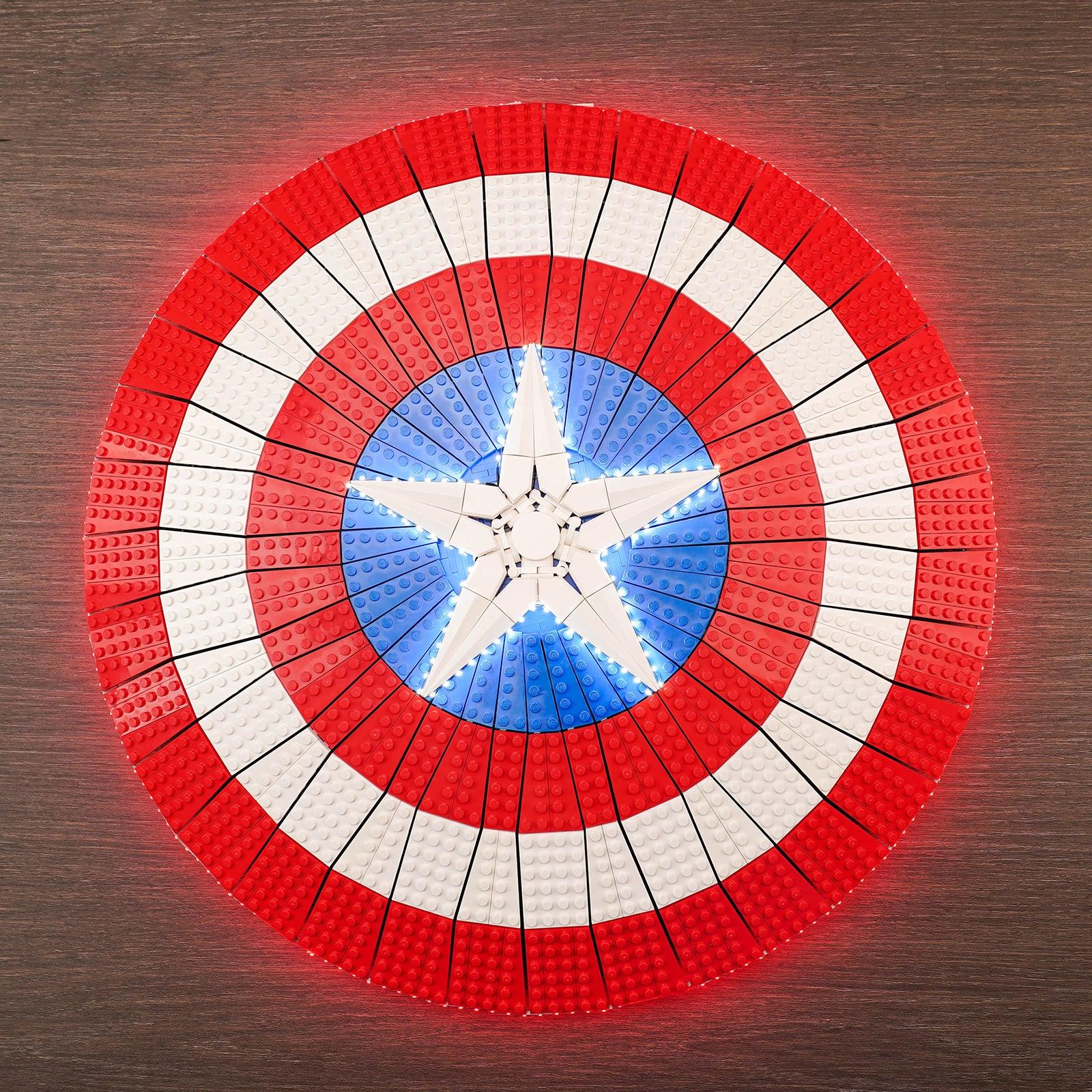 LEGO Marvel Captain America's Shield 76262 Building Kit with LED Lights – Superhero Toy for Kids & Collectors | Perfect for Display, Gifts & Role Play