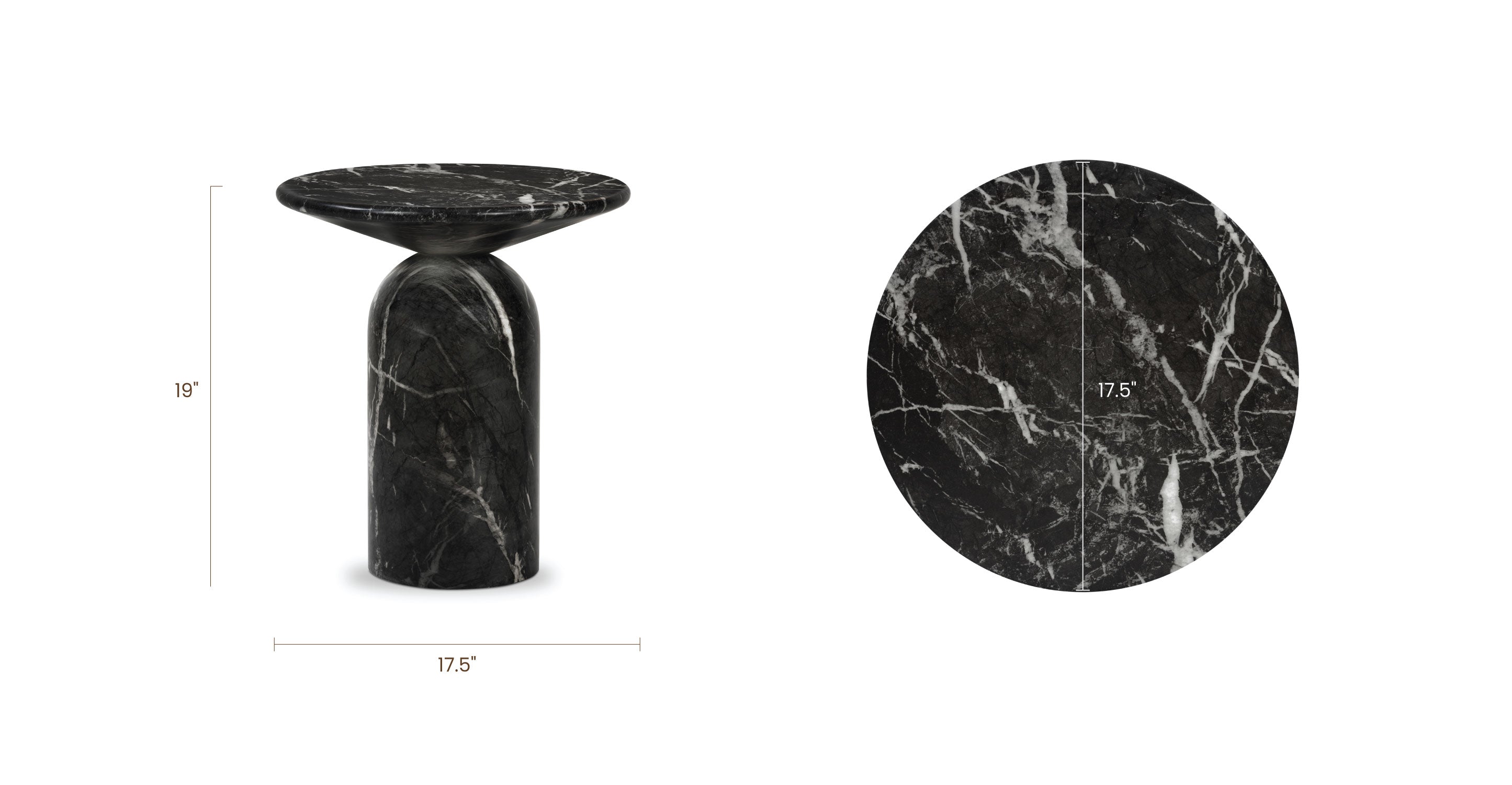 Wells End Table - Modern Side Table for Living Room, Bedroom & Office - Perfect for Lamps, Books & Decor