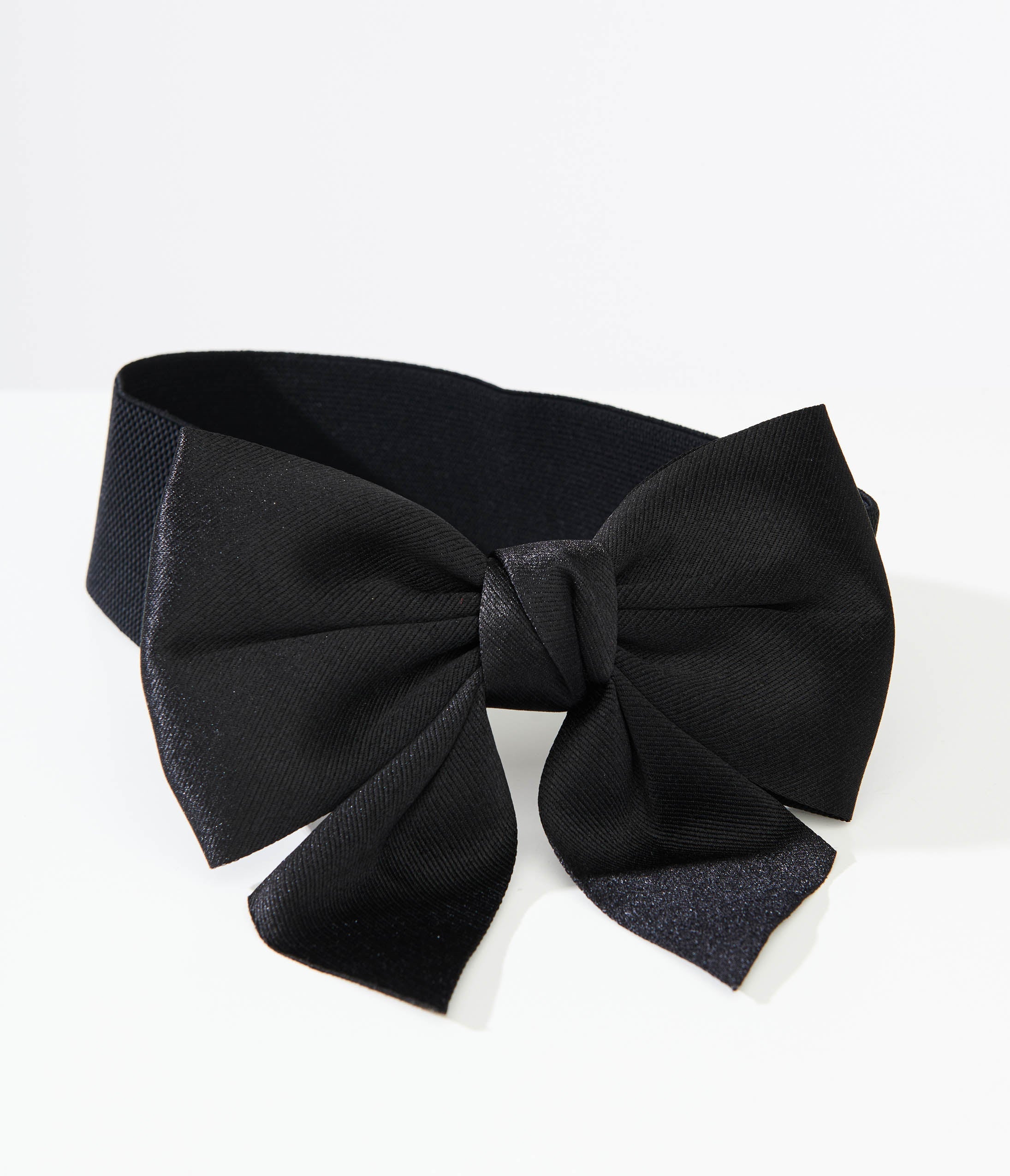 Vintage 1950s Black Bow Cinch Belt - Retro Waist Belt for Women - Perfect for Dresses, Skirts & 50s Style Outfits