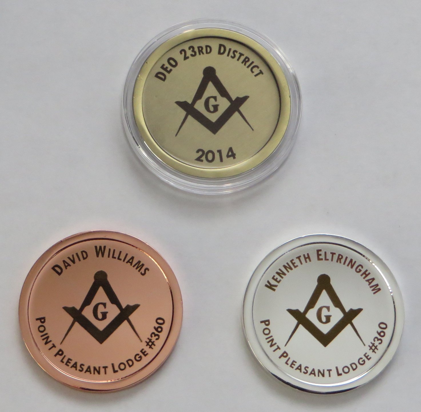 Custom Personalized Laser Engraved Masonic Officer Commemorative Coin - Perfect for Lodge Ceremonies, Awards & Masonic Collectors