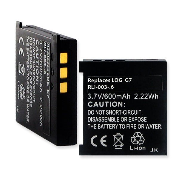 Logitech G7 Replacement Battery RLI 003 - 0.6V Rechargeable Battery for Wireless Gaming Mouse - Perfect for PC Gaming, Office Work & Home Use