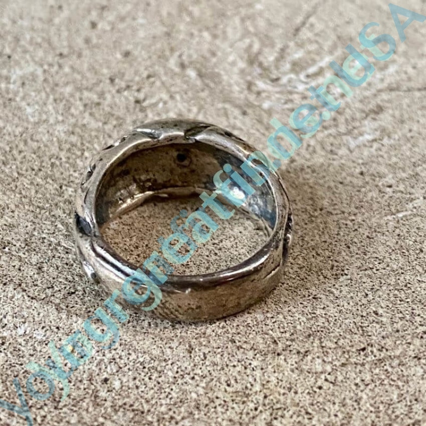 Turquoise Chip Mosaic Sterling Silver Ring Size 5 - Perfect for Boho Jewelry, Gift Giving & Everyday Wear